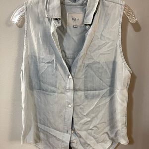 Rails button up shirt sleeveless